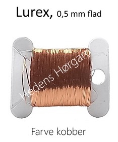 Lurex flad metaltråd farve kobber